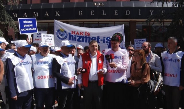 HİZMET-İŞ Sendikası'ndan Mamak Belediyesi önünde eylem