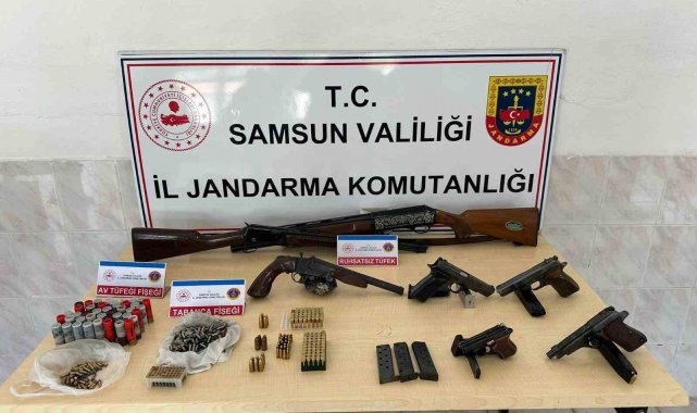 Jandarmanın operasyonunda silah ve mühimmat ele geçirildi