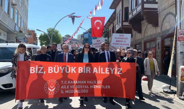 Karaman'da 'Ailemiz İstikbalimiz' yürüyüşü düzenlendi