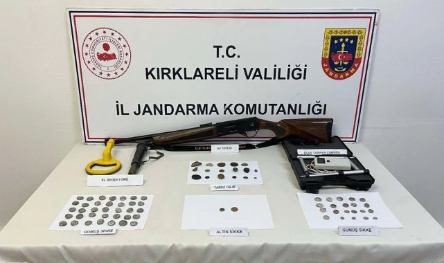Kırklareli'nde tarihi objeler ele geçirildi