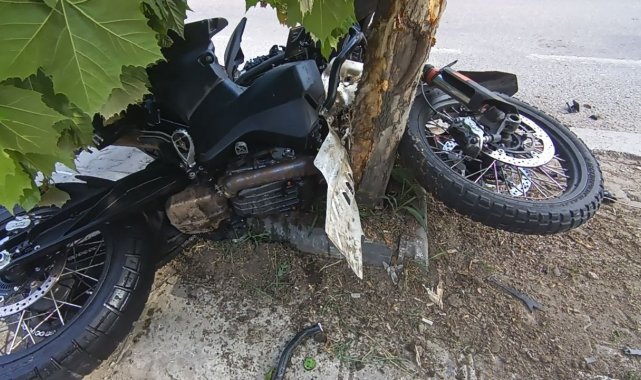 Kontrolden çıkan motosiklet ağaca çarptı: Sürücü hayatını kaybetti