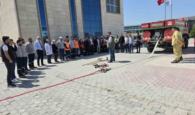 Kütahya 30 Ağustos OSB'de orman yangınlarıyla mücadele eğitimi