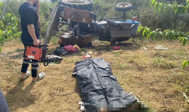 Mersin'de traktör şarampole devrildi: 1 ölü