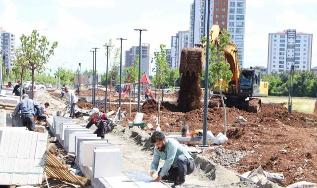Mezopotamya Bulvarı Yeşil Kuşak Projesi tamamlanıyor