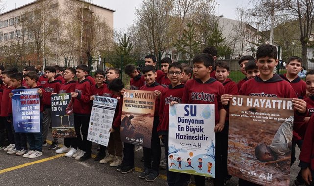 Öğrencilere su tasarrufunu anlattılar