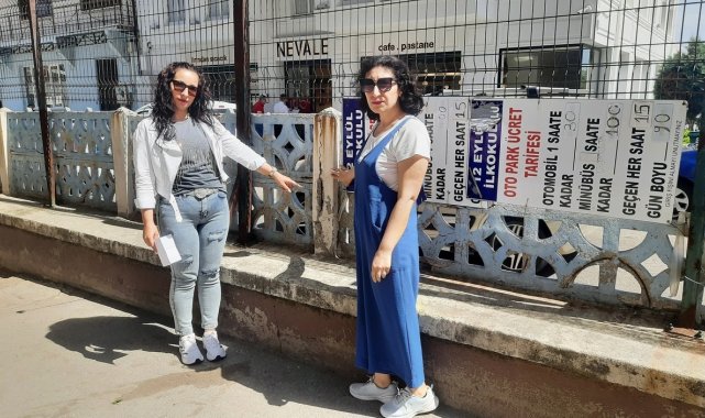 Okulun çatlayan bahçe duvarları tehlike saçıyor
