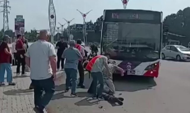 Otobüs şoförüne feci dayak kamerada