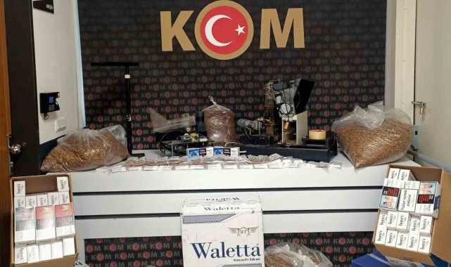 Polis sigara sarma makinası ele geçirdi