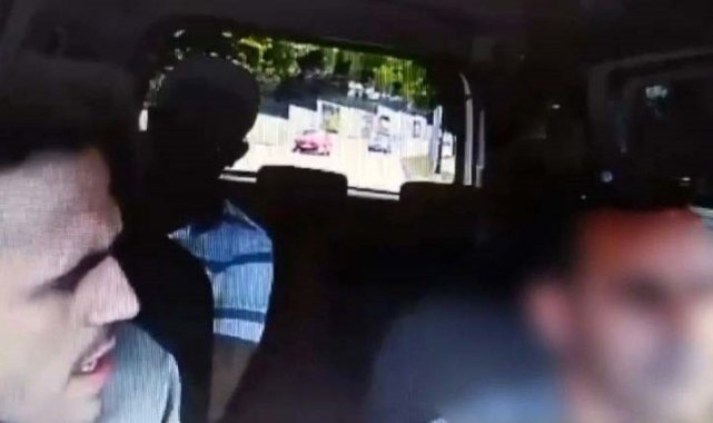 Taksiciyi darp ederken kameraya yakalandı