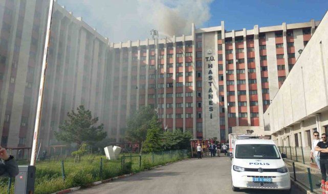 Trakya Üniversitesi Tıp Fakültesi Hastanesi'nde yangın: Hastalar tahliye ediliyor