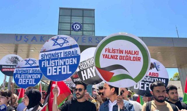 Uşak Üniversiteli öğrencilerden Filistin'e destek