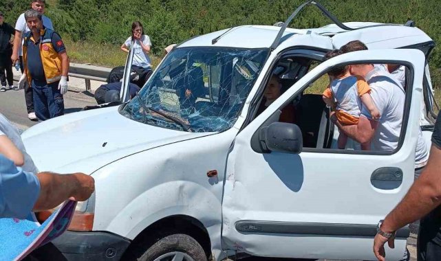 1'i ağır 6 kişinin yaralandığı kazanın güvenlik kamerası ortaya çıktı