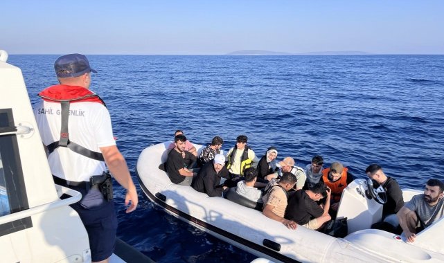 Aydın'da 15 düzensiz göçmen kurtarıldı