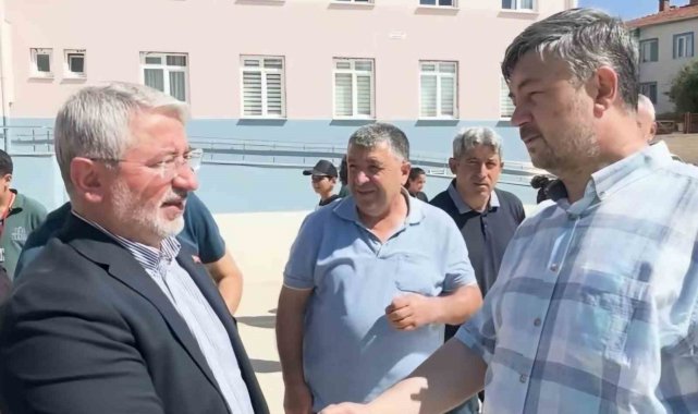Başkan Aşgın darp edilen okul müdürünü ziyaret etti