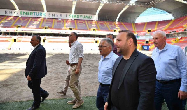 Başkan Büyükkılıç'tan stadyum incelemesi