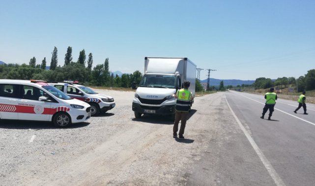 Beyşehir-Antalya kara yolunda trafik denetimleri