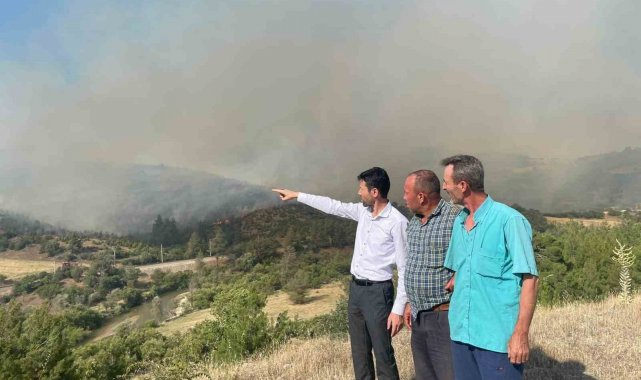 Bursa'daki orman yangınına havadan müdahale sürüyor