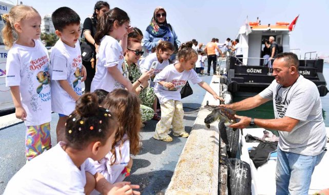 Çocuklara uygulamalı deniz temizliği eğitimi verildi