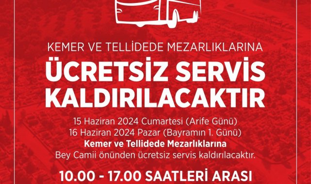 Efeler Belediyesi'nden mezarlık ziyaretlerine ücretsiz ulaşım desteği