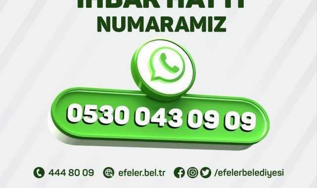 Efeler'in İhbar Hattı güncellendi