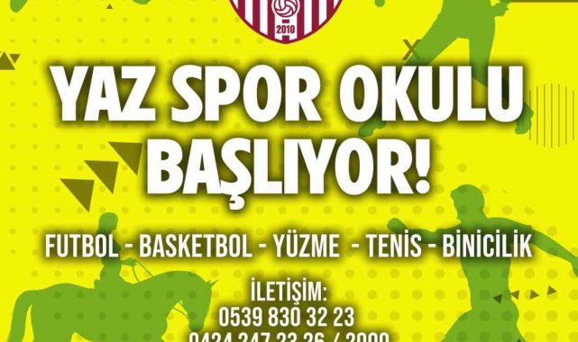 Elazığ İl Özel İdare yaz spor okulu ve yaz teknoloji kampı kayıtlarına başladı