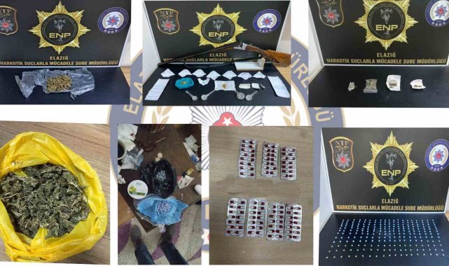 Elazığ'da uyuşturucuyla mücadele: 12 gözaltı