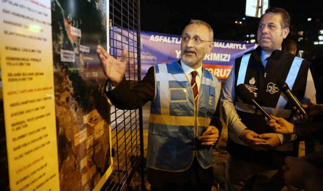 Eyüpsultan'da İBB koordinasyonunda asfaltlama çalışmaları aralıksız sürüyor