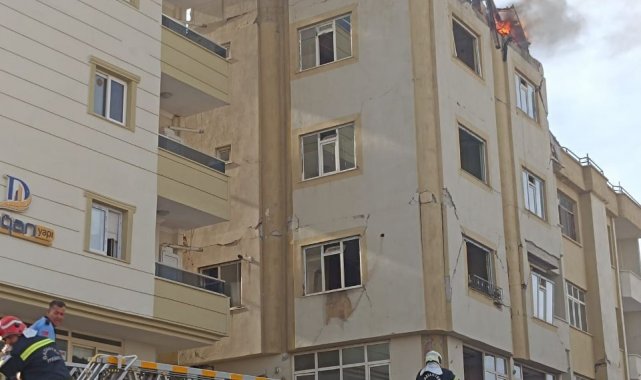 Gaziantep'te korkutan teras yangını