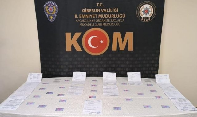 Giresun'da sahte ehliyet operasyonu: 6 gözaltı