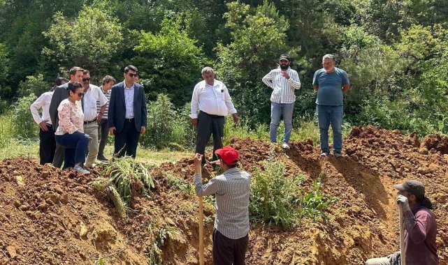 Hisarcık Kaymakamı Bahar su altyapı hatlarındaki çalışmaları yerinde inceledi
