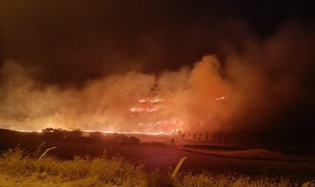 Kahta'daki anız yangını korkuttu