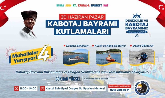 Kartal Belediyesi'nden 'Kabotaj Bayramı'nın ruhuna yakışır kutlama
