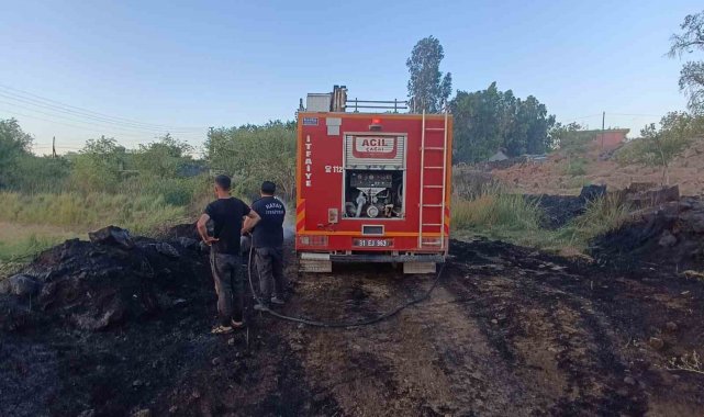 Kırıkhan'da anız yangını söndürüldü