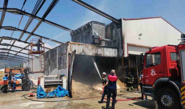 Kıvılcım kereste fabrikasında yangına neden oldu
