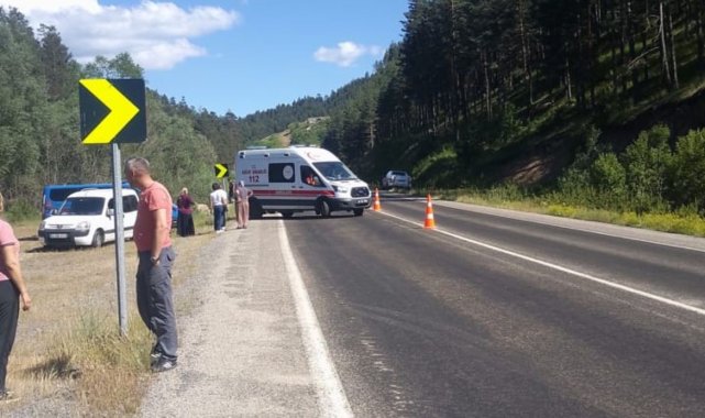 Kontrolden çıkan hafif ticari araç uçurumdan uçtu: 1 yaralı