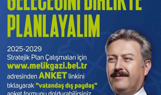Melikgazi'den 5 yıllık stratejik plan için vatandaş anketi