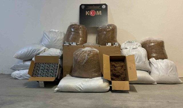 Polisten kaçak makaron ve tütün operasyonu