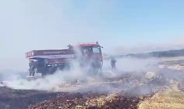 Saman balyaları cayır cayır yandı