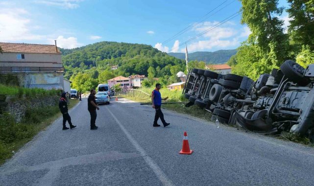 Sinop'ta LPG yüklü tanker yan yattı