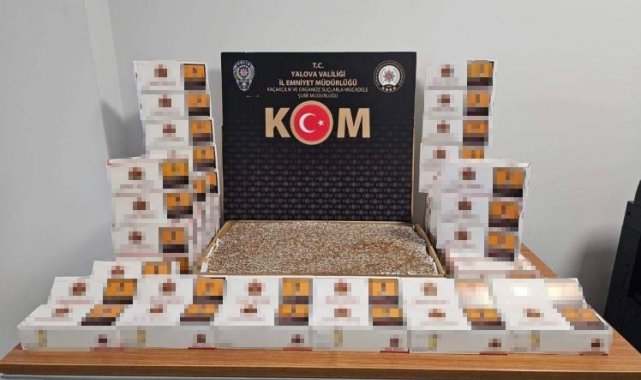 Yalova'da 90 bin 200 adet makaron ele geçirdi