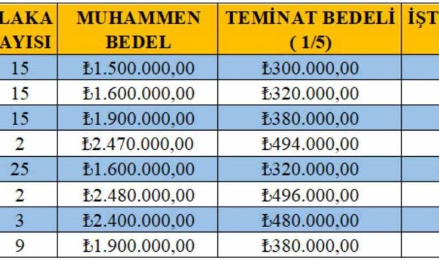 8 ilçede 86 yeni T plaka için ihale yapılacak