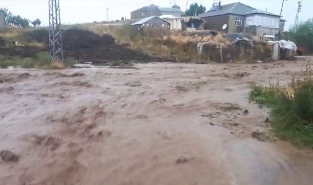 Ağrı'da sel tarım arazileri ve yollara zarar verdi