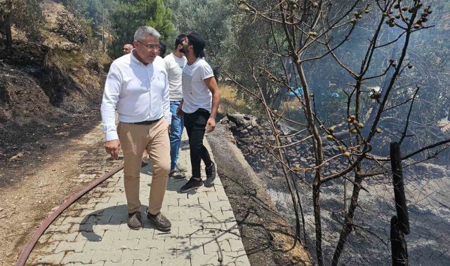 Başkan Güler yangın bölgesinde incelemelerde bulundu