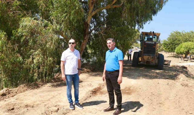 Burhaniye'de yürüyüş ve bisiklet yolu çalışmaları başladı