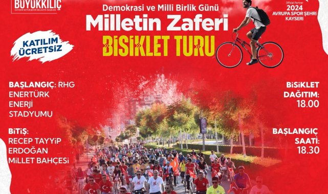 Büyükşehir'den 15 Temmuz'da bisiklet turu
