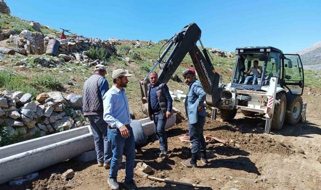 Doğanşehir'de yayladaki hayvanlar unutulmadı