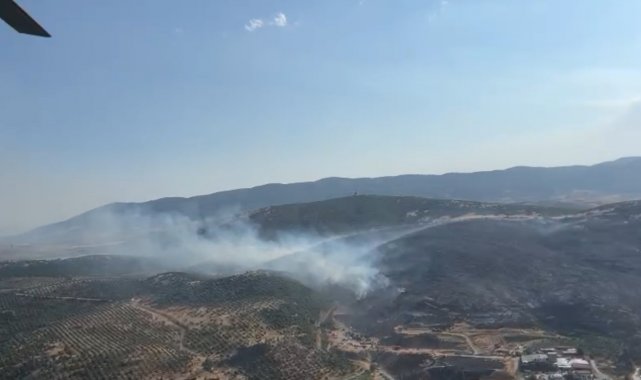 Gölmarmara'da makilik alanda yangın