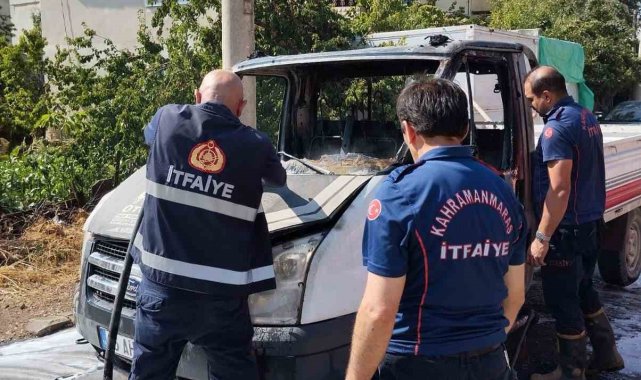 Kahramanmaraş'ta araç yangını