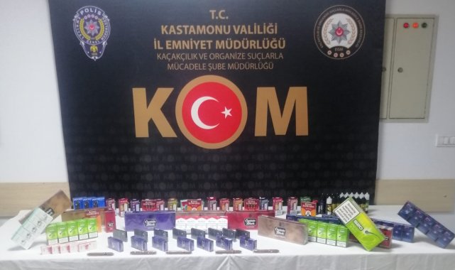 Kastamonu'da çok sayıda bandrolsüz sigara yakalandı