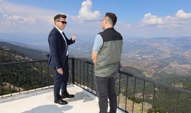 Kaymakam Gündoğdu Karlık Yangın Gözetleme Kulesi'nde inceleme bulundu